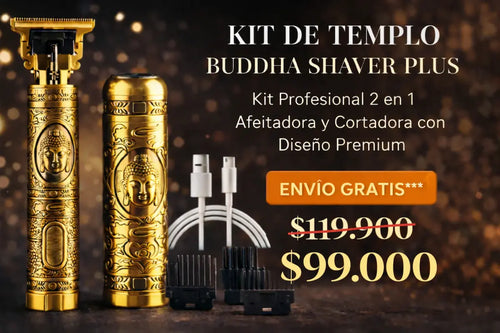 Kit de Aparadores Eléctricos Premium Dorado Budha – Barba, Cabello y Detalles