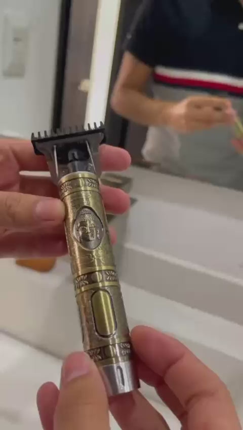 Kit de Aparadores Eléctricos Premium Dorado Budha – Barba, Cabello y Detalles